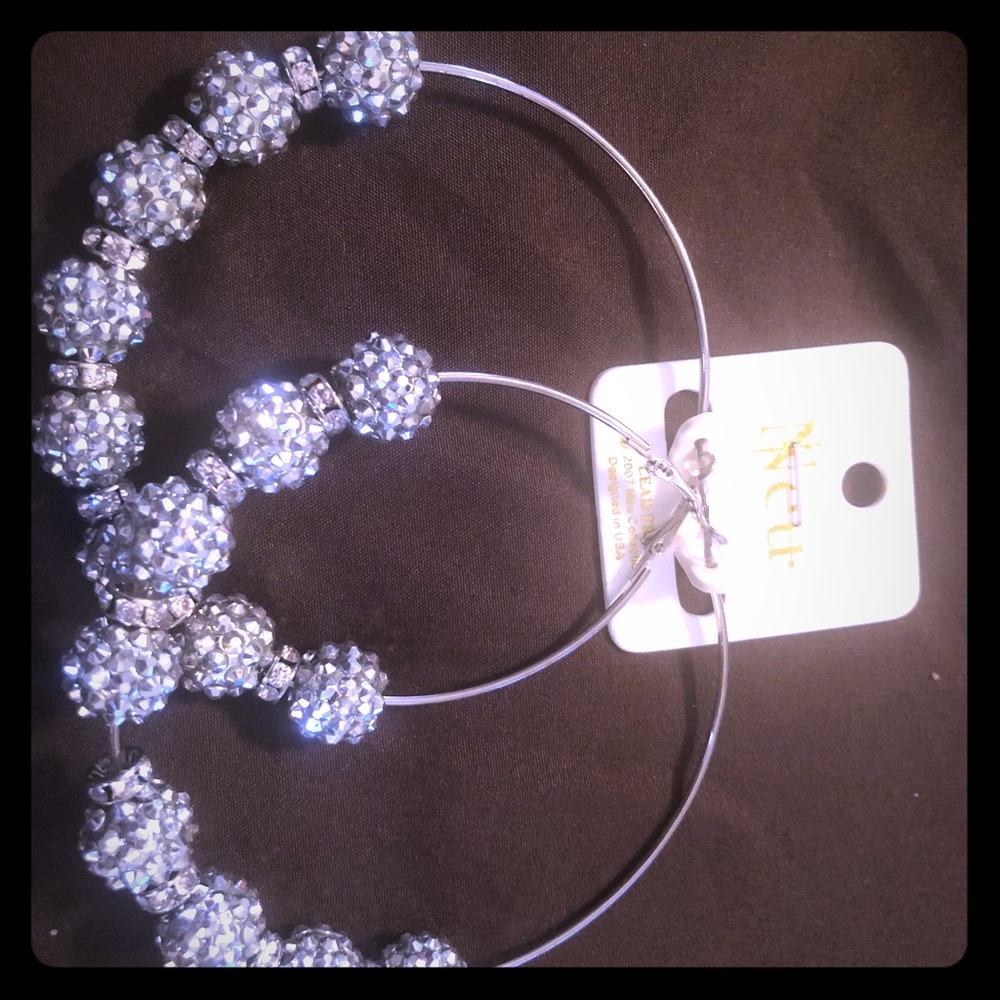 🌼3 for 25🌼 Silver Bling Hoop Earrings